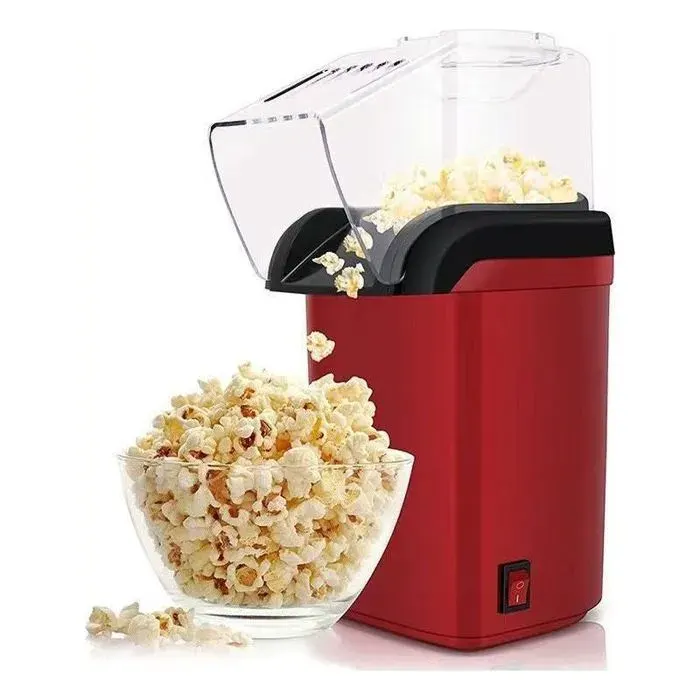Machine à Pop-Corn Air Chaud Sans Huile Appareil Popcorn pour Soirées Cinéma Maison Fêtes et Anniversaires Rouge