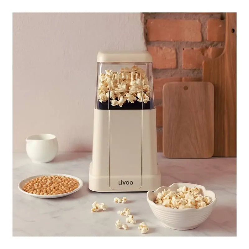Machine À Pop Corn Livoo Dom497c — coloris Ivoire