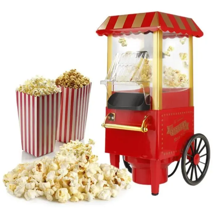 Machine à Pop-corn - OHMG - Rouge - 1200W - Air Chaud - 24*18*40cm
