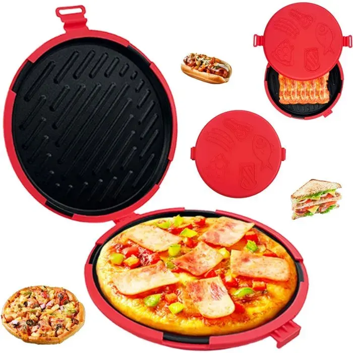 Machine À Sandwich Pour Toastie Au Micro-Ondes Anti-Adhésive Cuisson Rapide Et Passe Au Lave-Vaisselle[PE674]