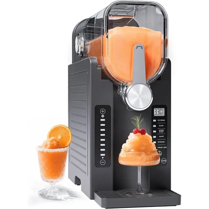 Machine à slush 2L 6 programmes sans glace écran LED autonettoyante slush frappé margarita noir