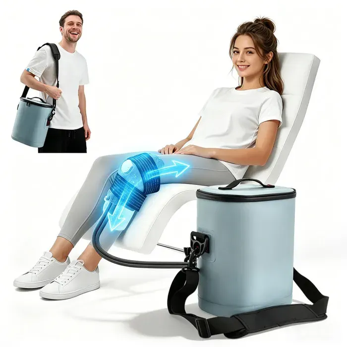 Machine à thérapie par le froid avec minuterie programmable manchettes de refroidissement sorbetière portable de 14L