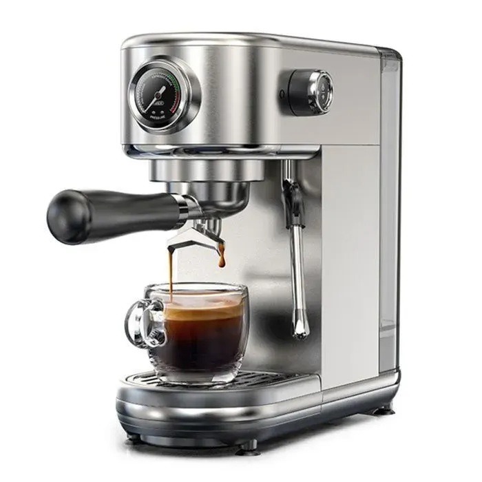 Machine Café Expresso HiBREW H10B-Pression Dextraction 20 Bars- Semi-Température Volume Réglables-Poignée Alliage Daluminium 51