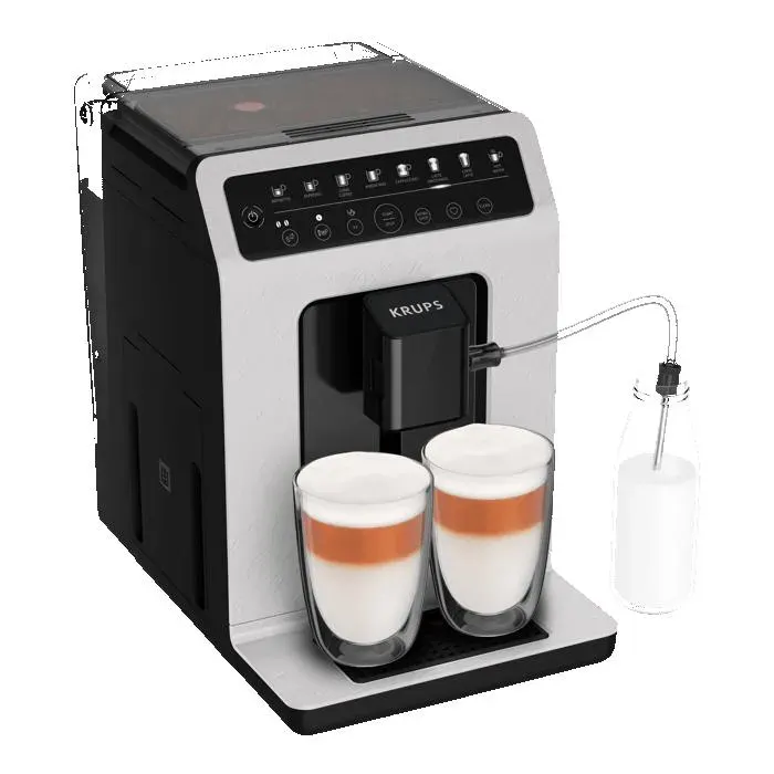 Machine cappuccino et expresso automatique KRUPS Evidence Eco-Design boissons à base de lait grâce au système One-Touch