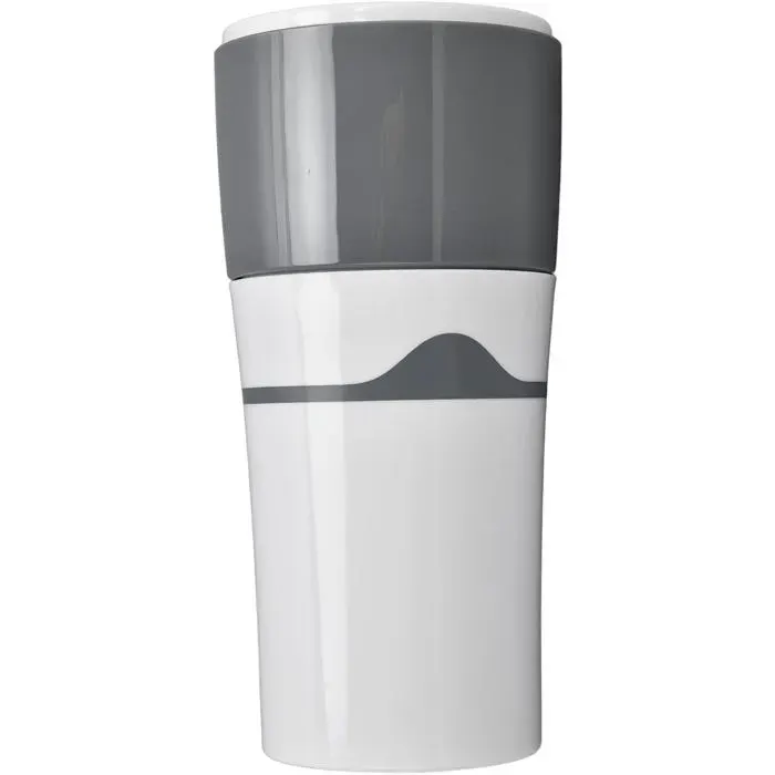 Machine de café à Goutte à Goutte Portable de 450 Ml Machine de Voyage de Voyage pour Capsules (Blanc gris)