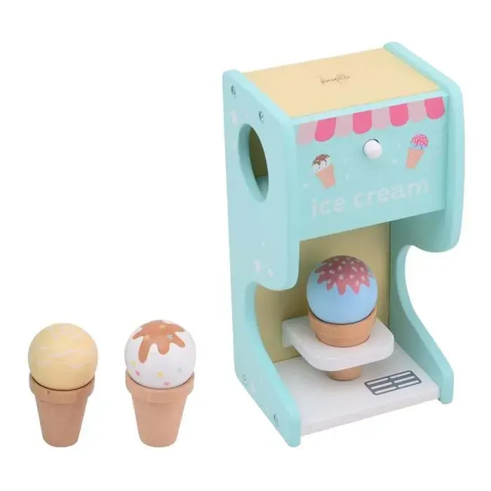 Machine de crème glacée en bois joueco avec ampoules de glace 6dlg.
