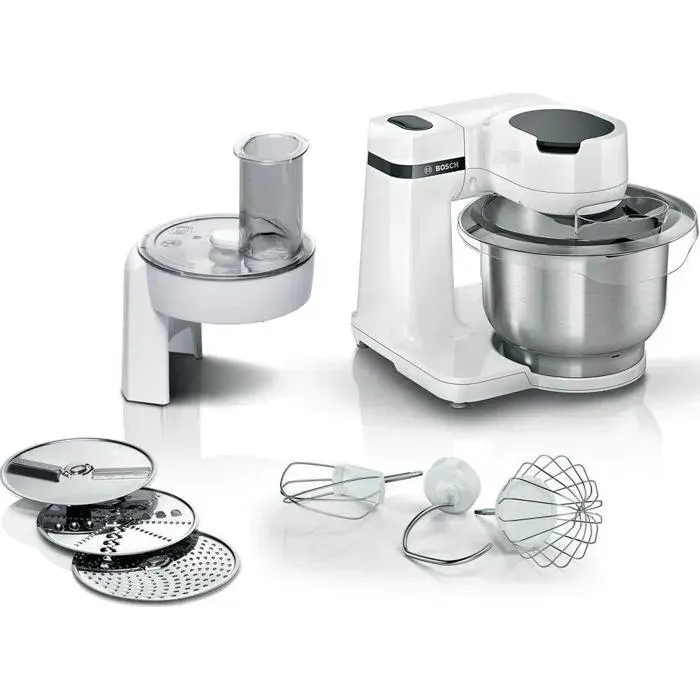 Machine de cuisine - BOSCH - MUMS2EW01 - 700W - Bol 38 L inox - 4 vitesses
