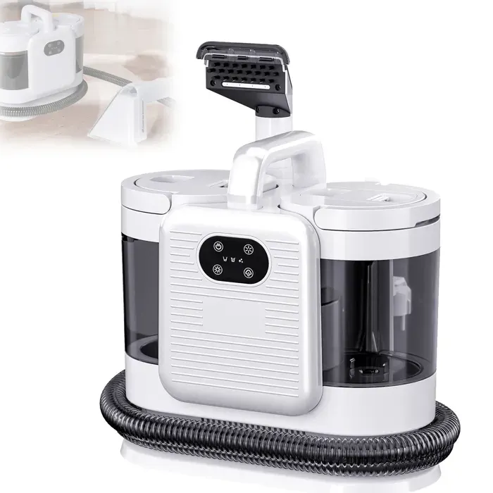 Machine de Nettoyage à Vapeur 1650W Machine de Nettoyage par Aspiration par Pulvérisation 15 Kpa pour Tapis Voiture Canapé