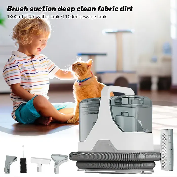 Machine de nettoyage pour tapis et tissus dameublement canapé de voiture pulvérisation de poils danimaux aspiration tapisserie