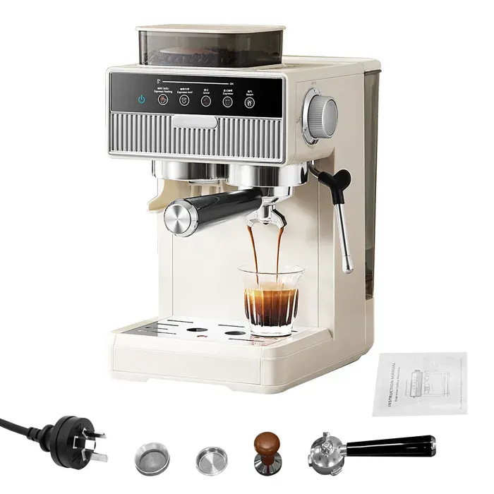 Machine espresso 20 bar – MLBQ – Semi-automatic – Extraction chaude/froide – Double tasse – 18 L – Pour maison