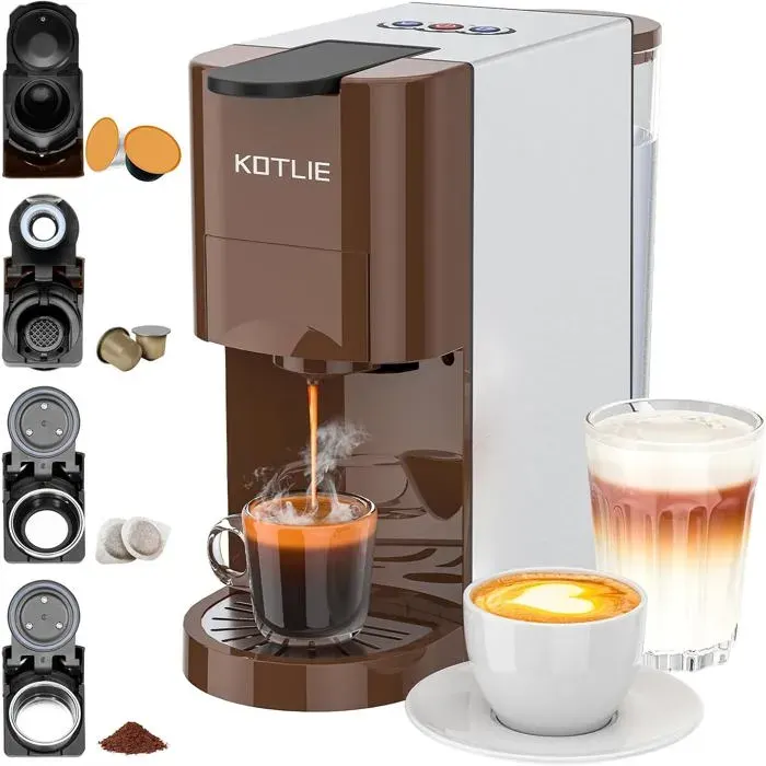 Machine espresso - DIANE CONFORT - YC15 - 4 en 1 (DG/NES/Poudre/ESE 44 mm) - 19 bar - Réservoir 800 ml