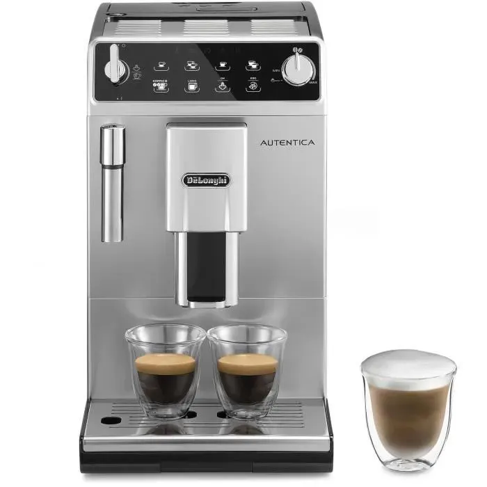 Machine expresso broyeur - DeLonghi - Autentica - ETAM29.510.SB - 4 recettes - Noir silver