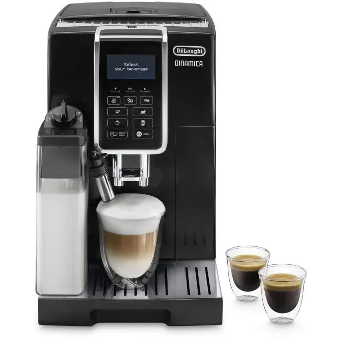 Machine expresso broyeur - DeLonghi - Dinamica - ECAM350.55.B - 6 recettes - Noir