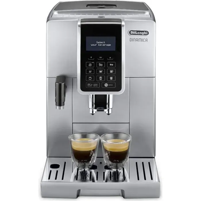 Machine expresso broyeur - DeLonghi - Dinamica - ECAM350.75.S - 6 recettes - Argent