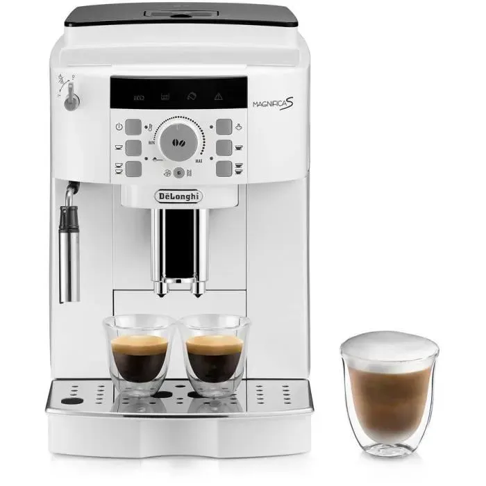 Machine expresso broyeur - DeLonghi - Magnifica S - ECAM22.110.W - 4 recettes - Blanc