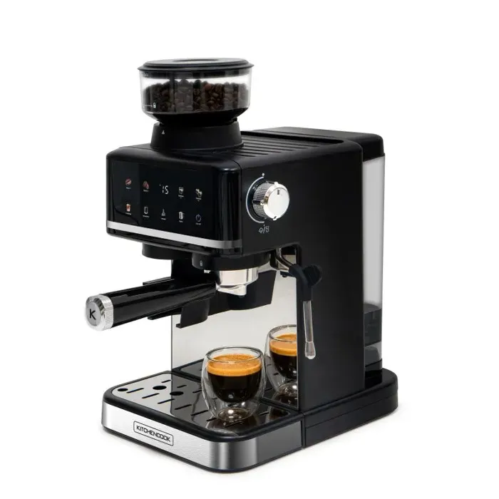 Machine Expresso - KITCHENCOOK - Karista - Broyeur intégré - 20 bars - Compatible capsules & café moulu