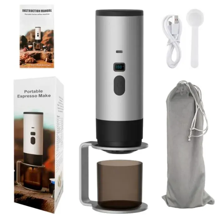 Machine expresso portable électrique sans fil batterie 7800mAh chauffage eau écran numérique café nomade