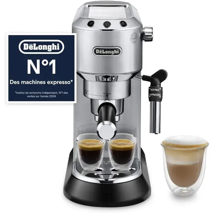 Machine expresso - TURBIX - Dedica Style EC685.M - 15 cm - Réservoir 1 L - Buse mousse réglable