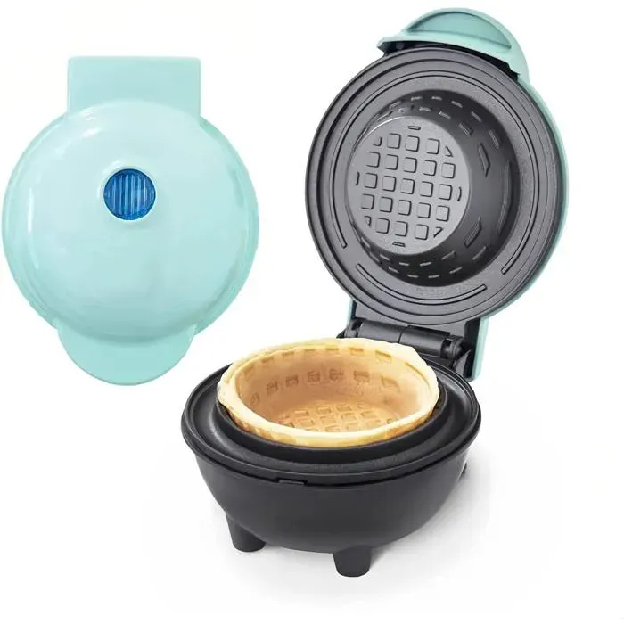 Machine Gaufres Bol 110V Ménage Ustensile Petit Déjeuner Crème Glacée Tarte Aux Œufs Antiadhésif Compact