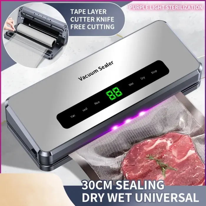 Machine sous vide - 6 Modes - Machine sous vide Alimentaire 65kPa - scellage 30cm - Coupeur Intégré - Aliments Secs et Humides