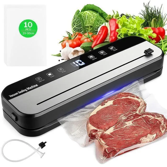 Machine sous vide alimentaire - Ritonda - 6-en-1 - 120W - Mode humide/sec - Cutter intégré