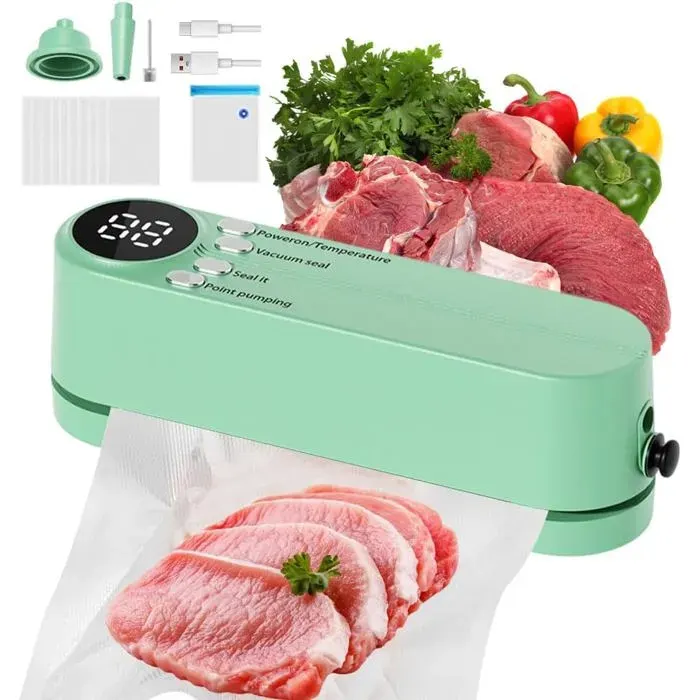 Machine sous vide alimentaire sans fil - ARNUSA - 60 Kpa - Rechargeable - 3 niveaux de température - 195 x 67 x 57 cm