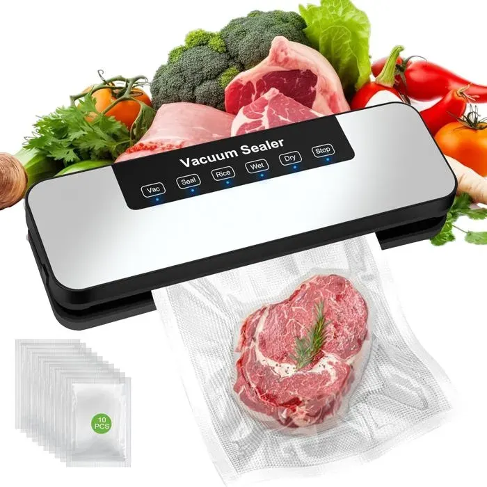 Machine sous vide alimentaire - VETOBIOL - Mode sec et humide - Compacte et légère - Six modes intelligents
