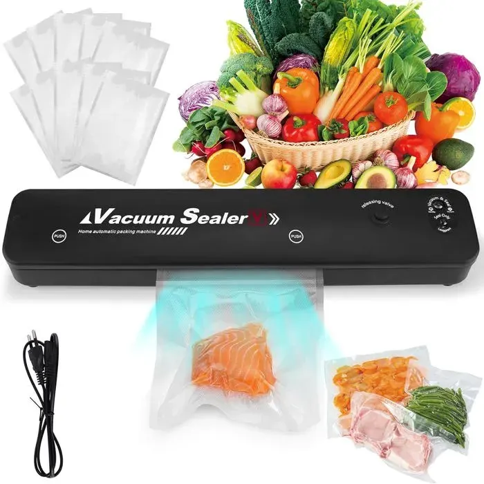 Machine sous vide électrique automatique pour aliments secs et humides un gadget de cuisine pratique couleur Noir