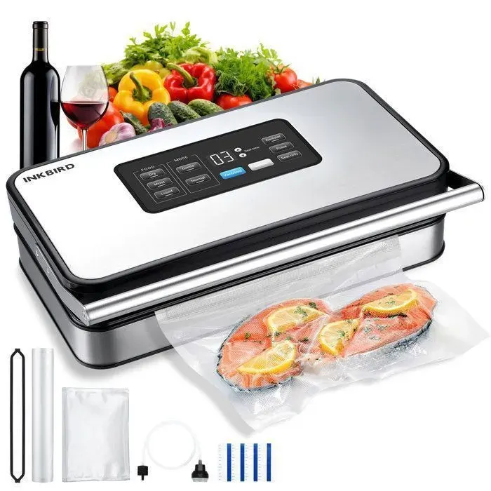 Machine Sous Vide - INKBIRD INK-VS04 - 7 Modes - Machine sous vide Alimentaire - Coupeur Intégré - Double moteur 200W 22 à 25 L/min