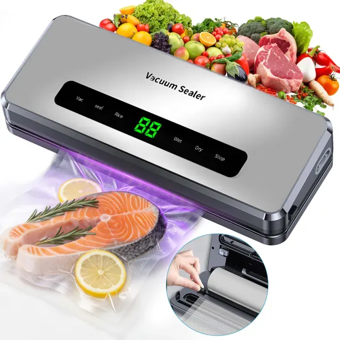 Machine sous vide - Mode de scellage 6 en 1 - 65kPa -scellage 30cm -Coupeur Intégré -Machine sous vide Alimentaire -Rouleaux de Sac