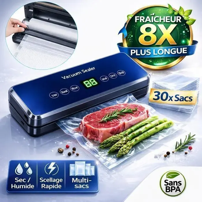 Machine sous vide - OEM - Modèle 5 - 75kPa daspiration - 5 modes - Coupe‑sac intégré & UV