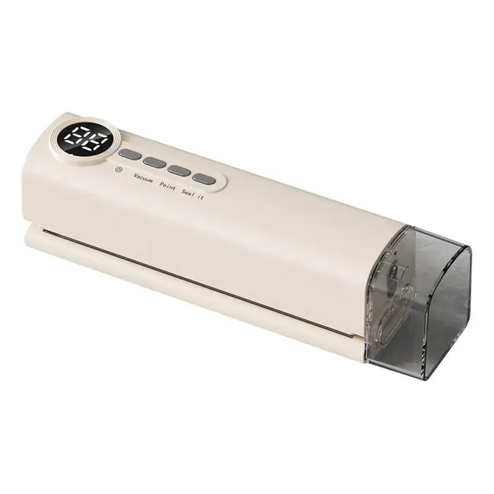 Machine sous vide sans fil automatique mini portable rechargeable maison sacs de stockage cuisine scelleuse alimentsWhite
