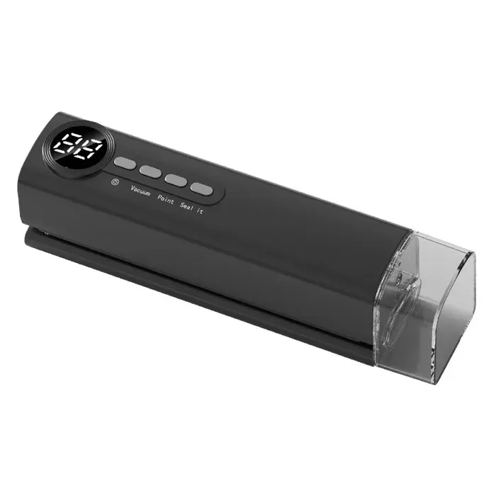 Machine sous vide sans fil automatique mini portable rechargeable maison sacs de stockage cuisine scelleuse alimentsBlack