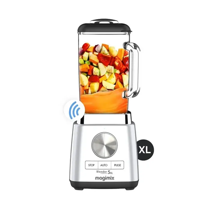 Magimix - Blender Power 5 Xl Chrome Mat 11643 - Ultra Silencieux - Bol Verre 2l — vue 5