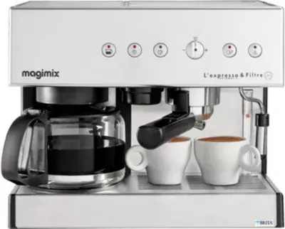 Magimix - Expresso Combiné Cafetière 11423 Auto Chrome Mat