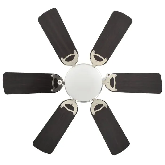 Magnifique Ventilateur de plafond orné avec lumière 82 cm Marron foncé - design polyvalent - pour maison - Brun 4.56 kg 2026_485611
