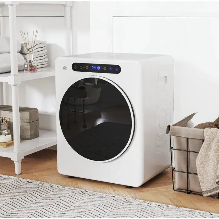 Maisentiel Sèche-linge à évacuation 3 kg 6 programmes 49 x 43 x 61 cm acier inoxydable blanc