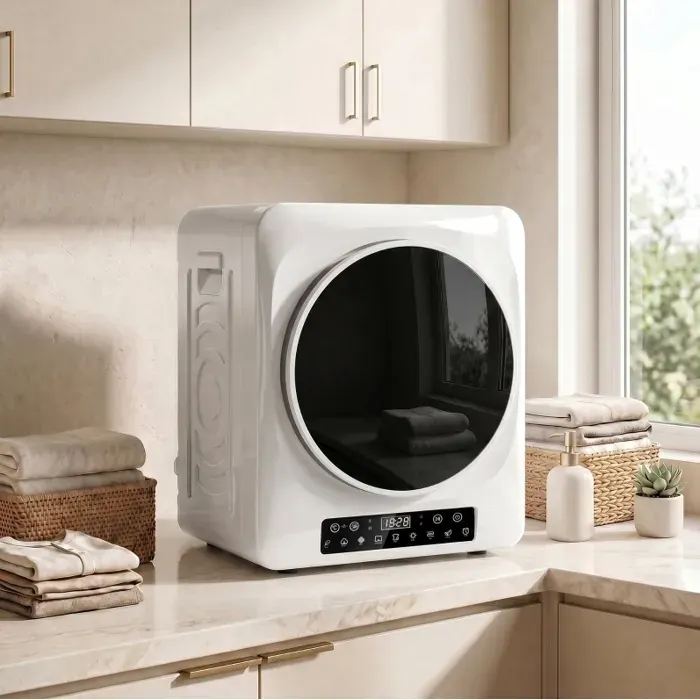 Maisentiel Sèche-linge à évacuation compact 5 kg 1000 W Blanc écran tactile LED et capteur dhumidité