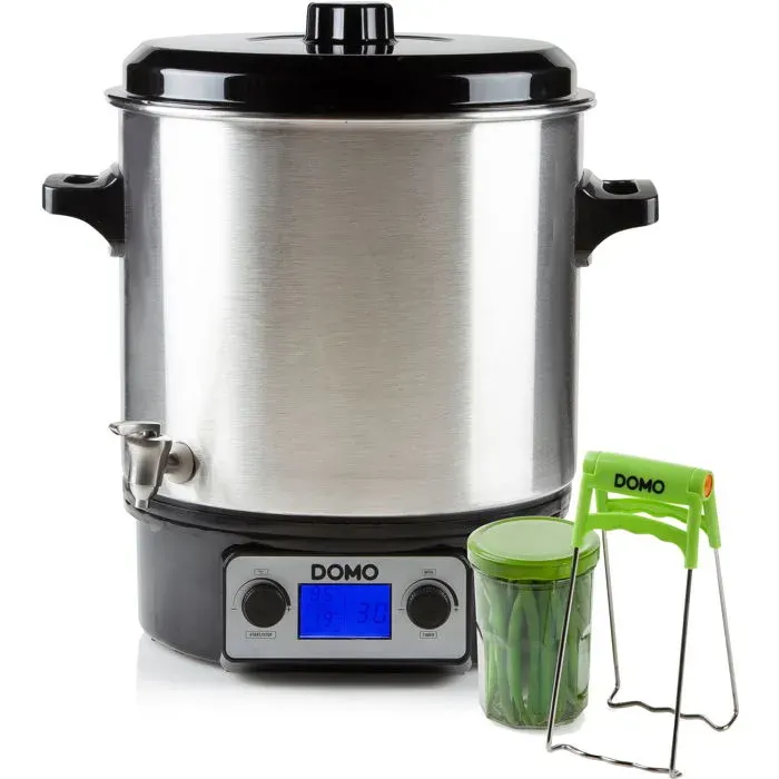 Marmite électrique - DOMO - DO42326PC - 2000 W - Acier inoxydable - Minuterie