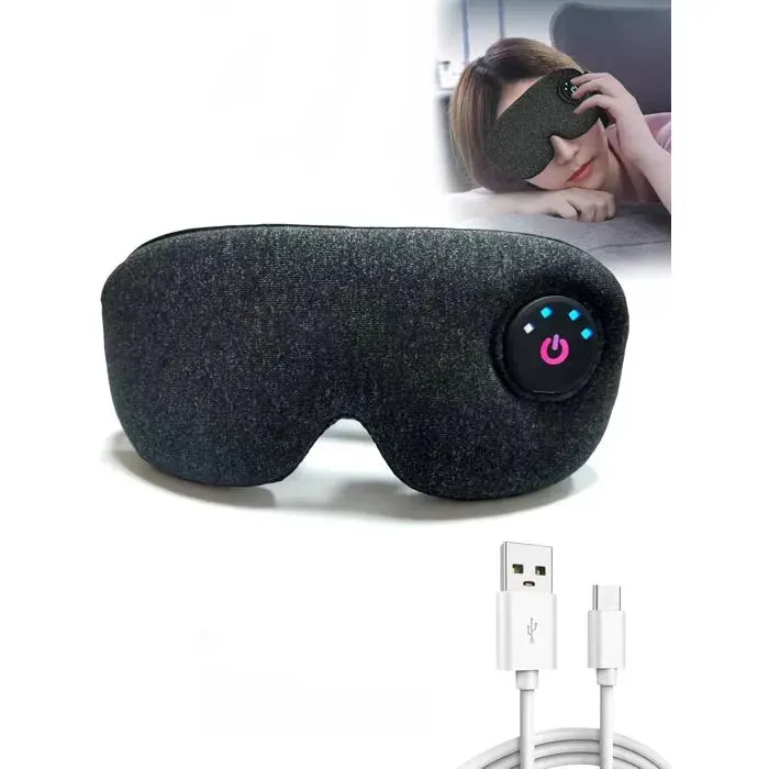 Masque chauffant yeux - PJYU - Modèle USB - Chauffage infrarouge - Batterie 1500 mAh - 3 niveaux de température