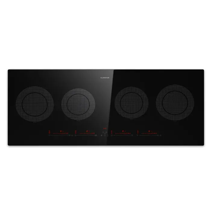 Masterzone Slim 90cm Plaque à Induction 4 Feux Noir