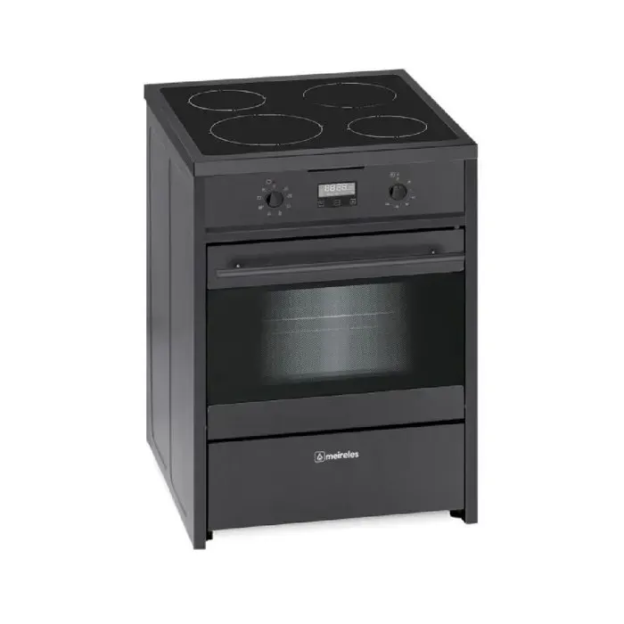 Meireles E612BL Cuisinière Noire 55L à 4 Zones