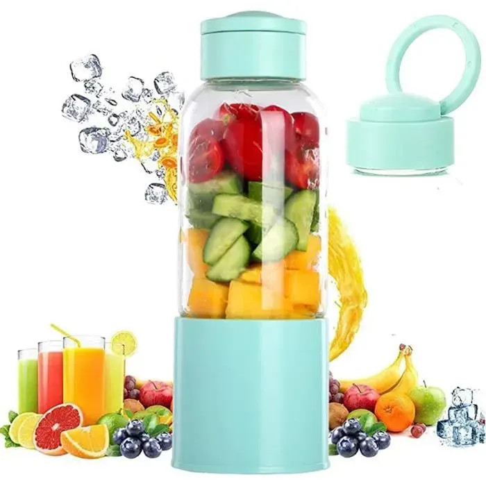 Mélangeur portable tasse extracteur de jus 450ml mini mélangeur pour smoothies et Shakes