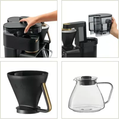 Melitta - Cafetière Filtre Epos Avec Broyeur Intégré Schwarz-Gold — vue 7