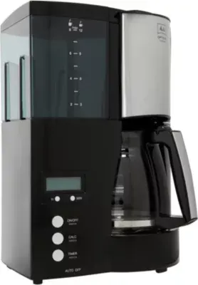 Melitta - Cafetière Programmable Optima Timer Noir Acier Brossé