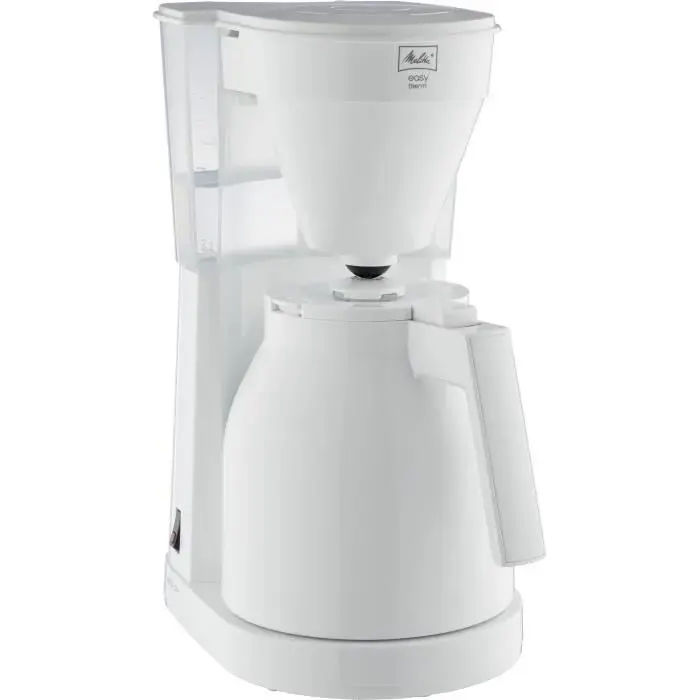 Melitta Easy Therm II 1023-05 Blanc - Cafetière - Thermo-pot à commande à une main réservoir deau transparent