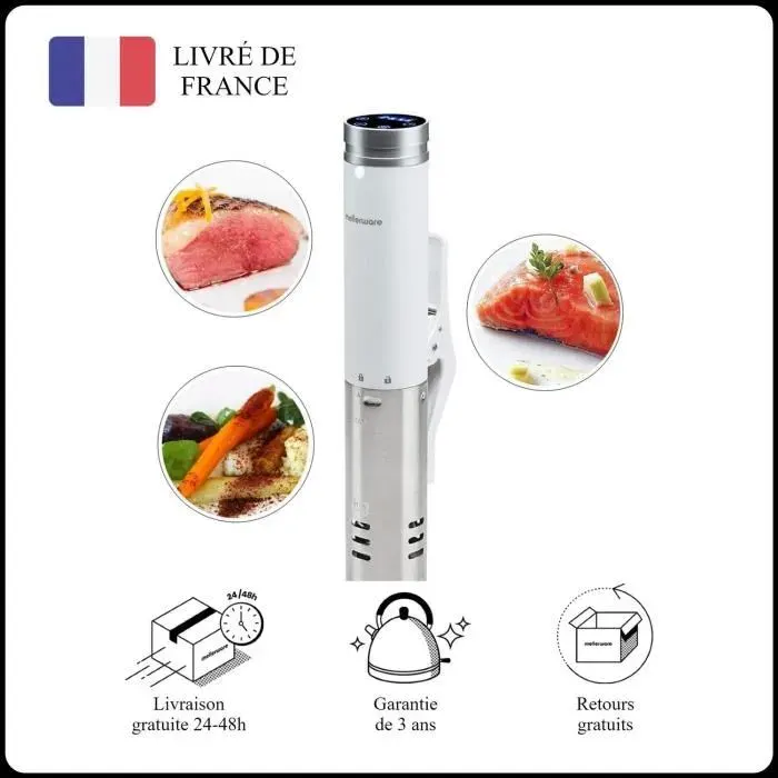 Mellerware - Cuiseur Sous Vide Roner Cheffy! 1000W Basse Température Professionnelle Thermomètre + Timer Écran tactile