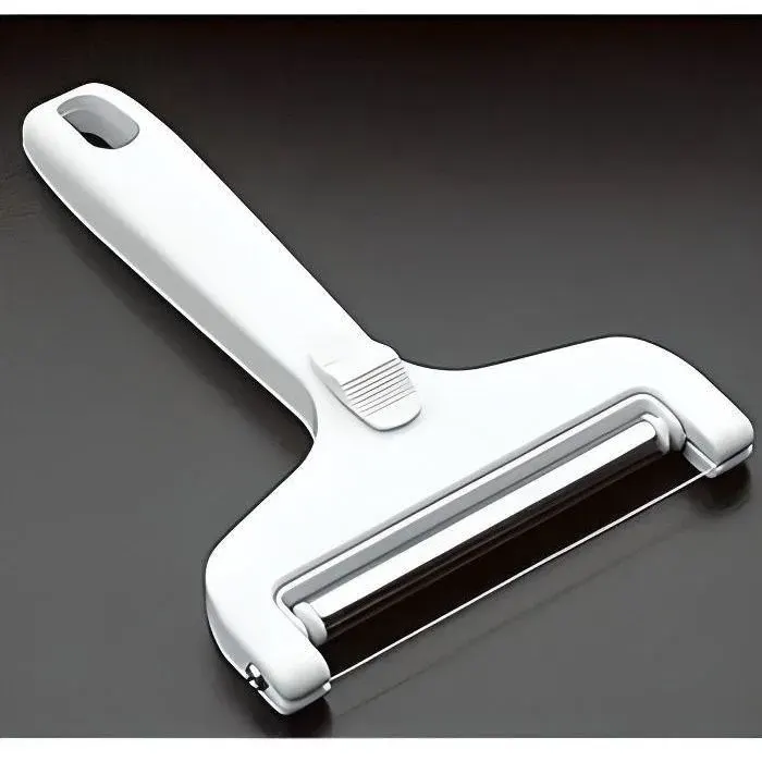 METALTEX - Tranche-raclette réglable fil inox corps ABS — coloris Blanche