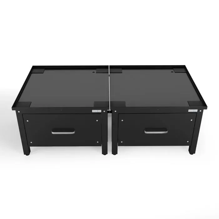 Meuble machine à laver Wasophoogte® avec tiroir - Hauteur 42cm - Noir - Universel - Double