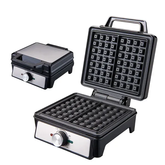 MGO-24 Gaufrier professionnel pour 2 épaisses plaques antiadhésives 1400W Noir Label